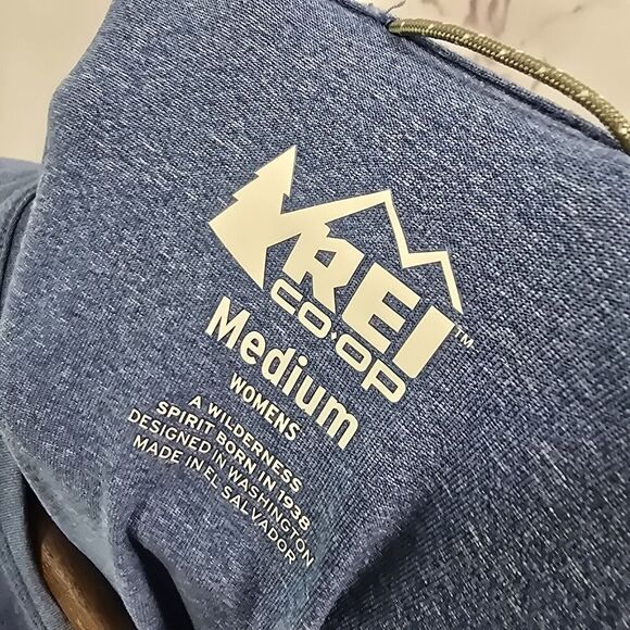 REI Co Op Shirt Womens Medium Blue Tech Short Sleeve Active Hiking Light - Picture 3 of 8